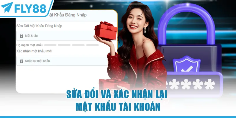 Sửa đổi và xác nhận lại mật khẩu tài khoản FLy88